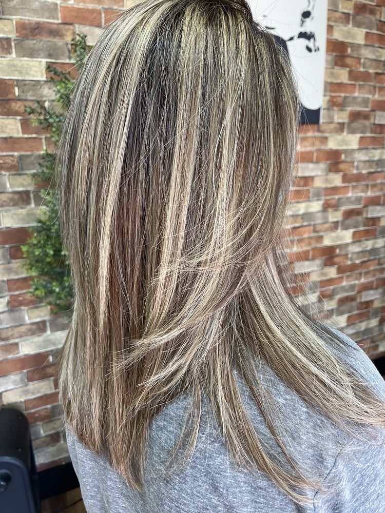 Dark roots with blonde — Hair by Kimmie client work