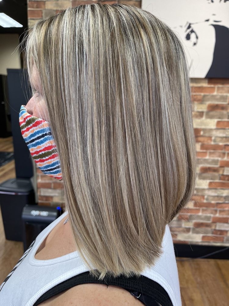 Ash blonde lob — Hair by Kimmie client work