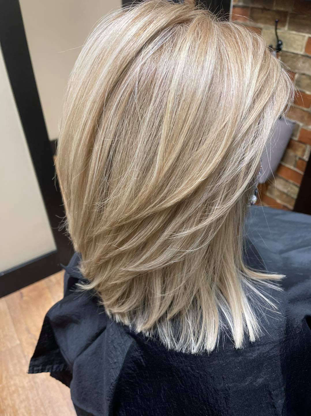 Blonde highlighted layers — Hair by Kimmie client work