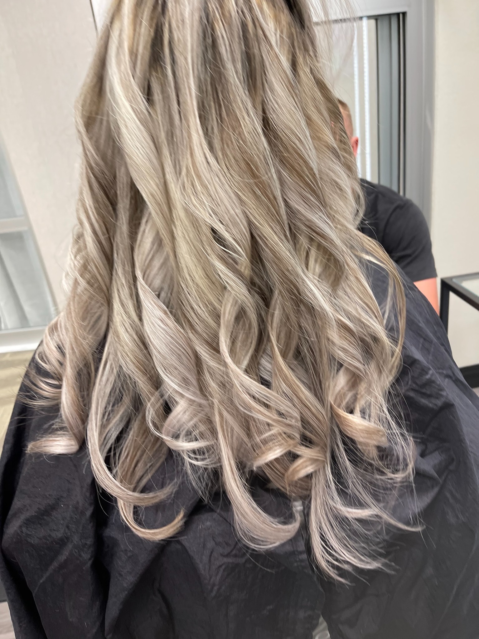Long blonde curls — Hair by Kimmie client work