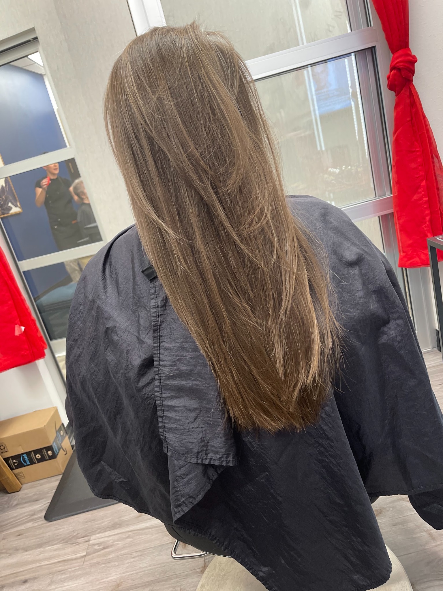 Long dimensional brunette — Hair by Kimmie client work