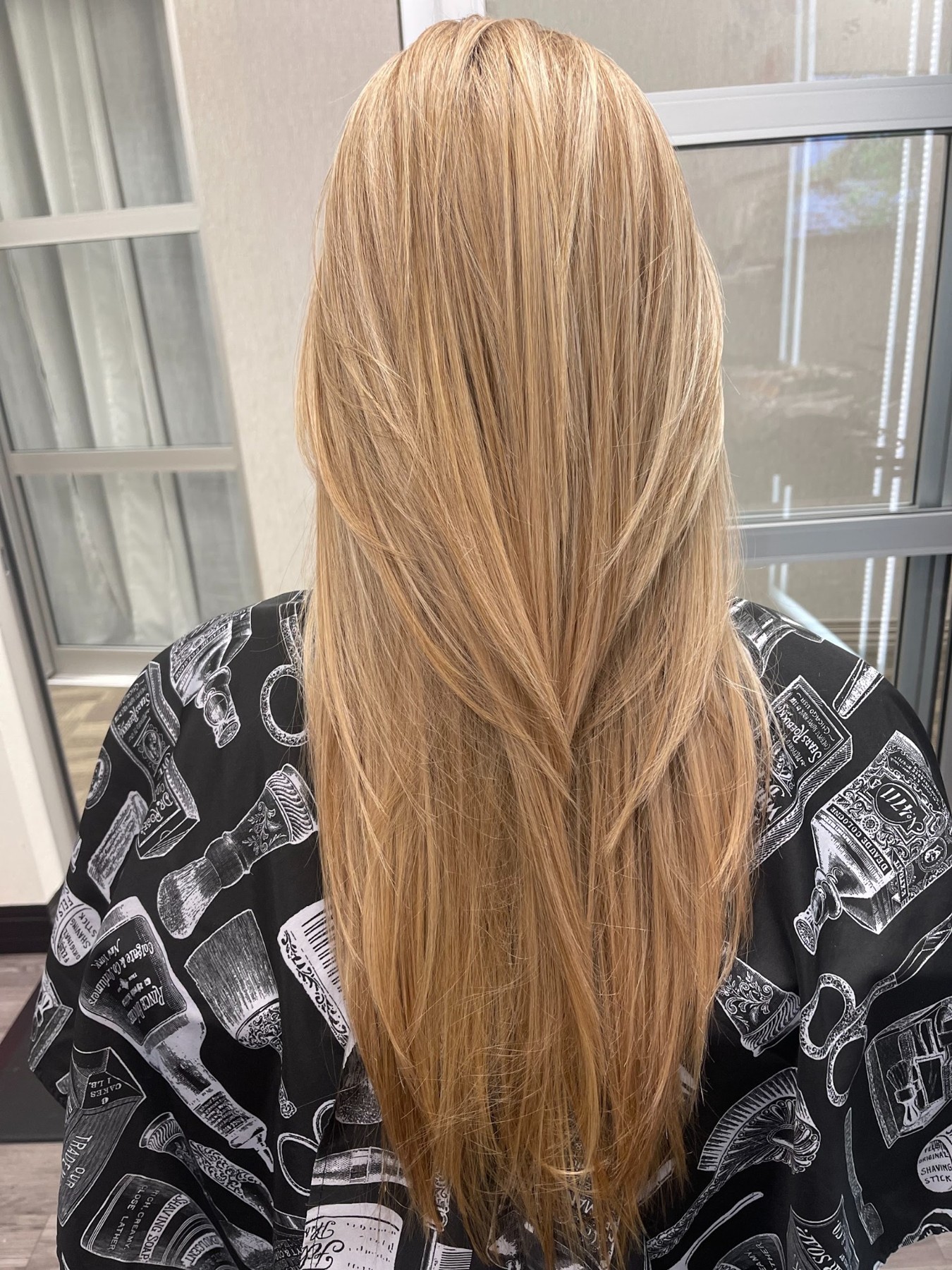 Long golden blonde layers — Hair by Kimmie client work